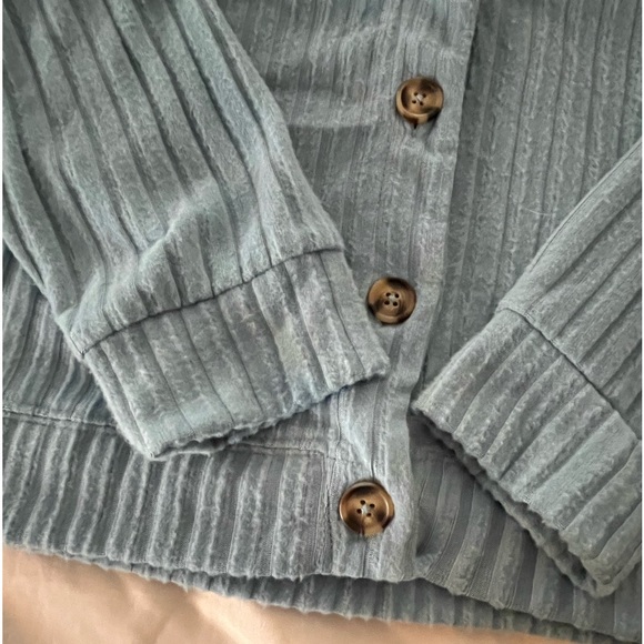 SO Cropped Cardigan Button Front - Juniors Plus XXL - Blue (NWOT) - Picture 7 of 8